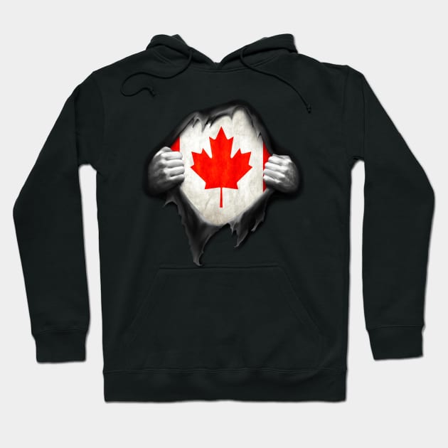 Canada Flag Canadian Roots DNA Pride Gift Hoodie by nikolayjs